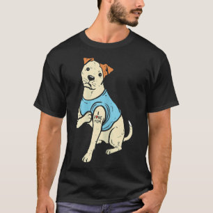 T-shirt Pitbull I Love Maman Tattoo Pittie Dog