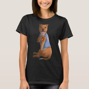 T-shirt Pitbull I Love Mom Tattoo Dog Fête des mères