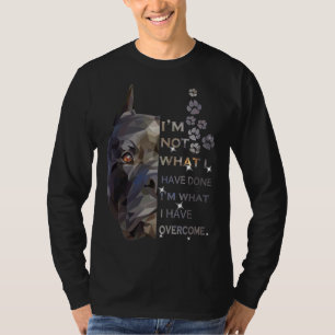 T-shirt Pitbull Je Suis Ce Que J'Ai Surmonté