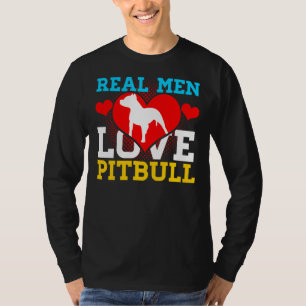 T-shirt Pitbull Les vrais hommes aiment Pitbull