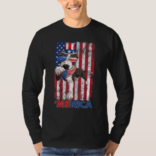 T-shirt Pitbull Merica Vintage Us Lunettes de soleil Drape