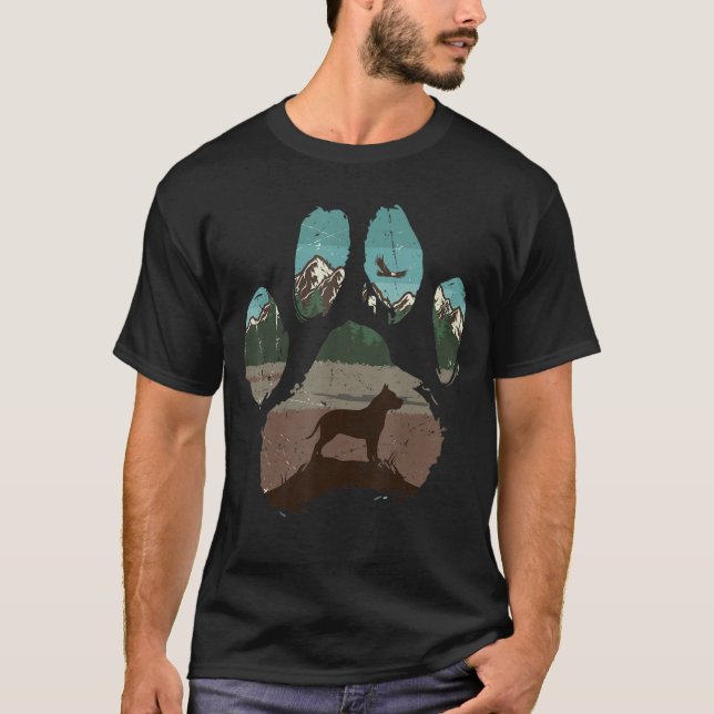 T-shirt Pitbull Paw Maman Papa Chien Femmes (Devant)