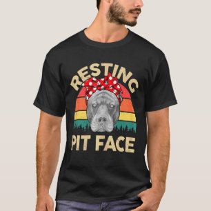T-shirt Pitbull Repose Pit Face Pitbull Mama Pittie Maman