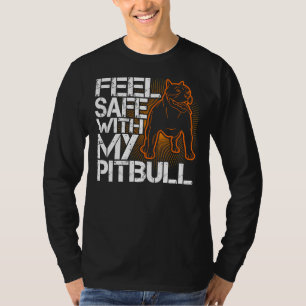 T-shirt Pitbull Sentez En Sécurité Avec Mon Pitbull Amoure