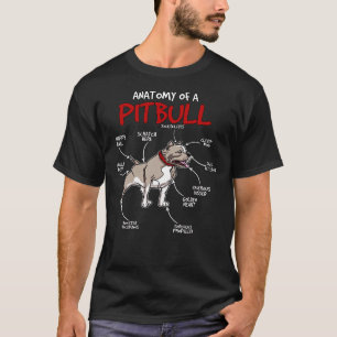 T-shirt Pitbull Stuff Chien Anatomie D'Un Pitbull