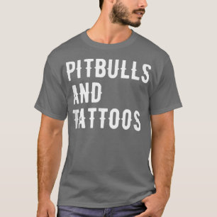 T-shirt Pitbulles et tatouages Pitbull propriétaire chien