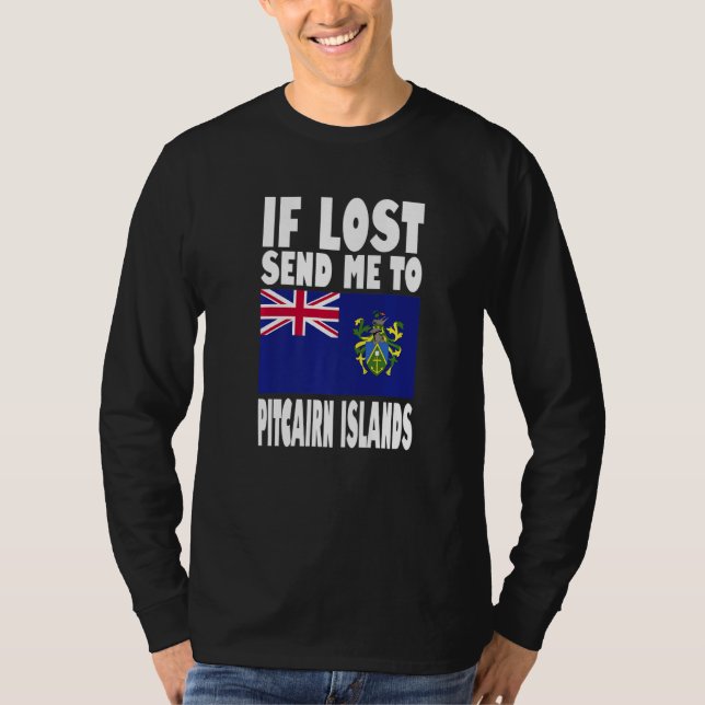 T-shirt Pitcairn Islands Flag Design  If lost send me to P (Devant)