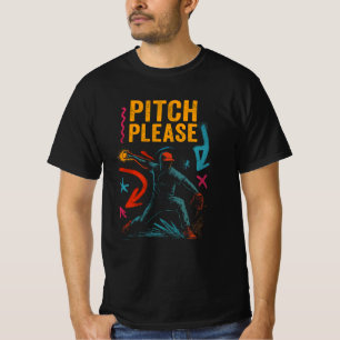 T-shirt Pitch Please - Neon Graffiti Baseball Tee