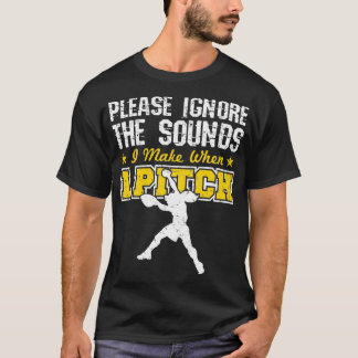 T-shirt Pitcher de softball Amusant Grunt S'Il Vous Plaît 