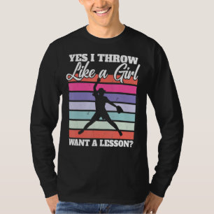 T-shirt Pitcher De Softball I Oui Je Jette Comme Une Fille