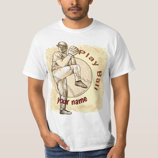 T-shirt Pitcher Play Baseball (Devant)