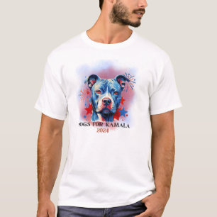 T-SHIRT PITT BULL CHIENS POUR KAMALA HARRIS WALZ 2024