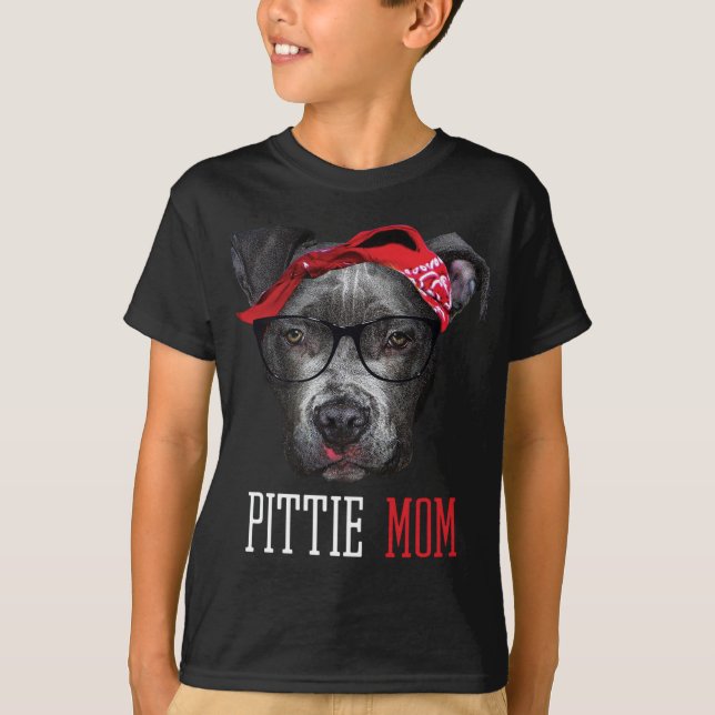 T-shirt Pittie Maman Pitbull Amoureux de les chiens Fête d (Devant)