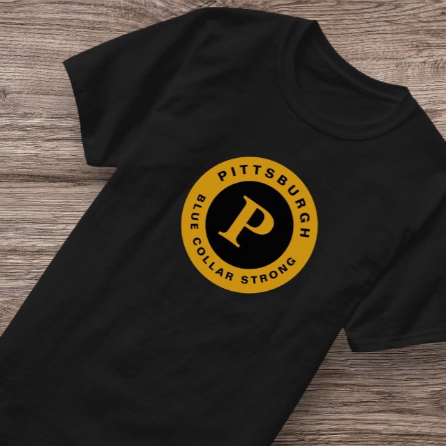 T-shirt Pittsburgh Blue Collar Black Gold Yinzer (Créateur téléchargé)