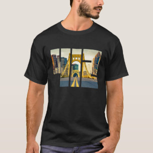 T-shirt Pittsburgh Pennsylvania Steel City Skyline 412 Can
