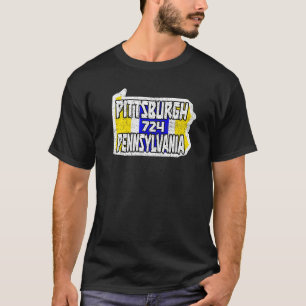 T-shirt Pittsburgh Pennsylvanie 724 Accueil State City Pri