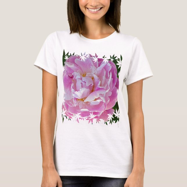 T-shirt Pivoine rose (Devant)
