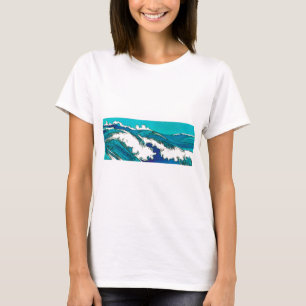 T-shirt PixDezines konen uehara vagues océaniques, 上 原