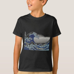 T-shirt PixDezines Vintage Great Wave Hokusai 斎 の 葛’飾