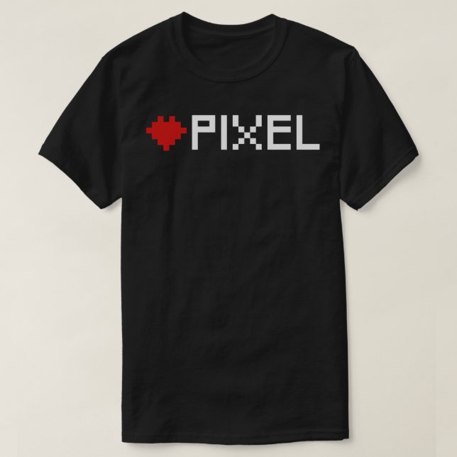 T-shirt pixel amour (Design devant)