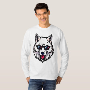 T-shirt Pixel Arctic Wolf