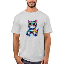 Pixel Art Cat Gamer