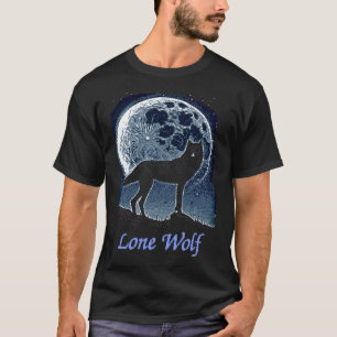 T-shirt Pixel Art Wolf Lone