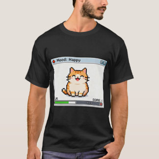 T-shirt Pixel Cat Feeling Good – Happy Retro Game Status