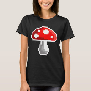 T-shirt Pixel Champignons (foncé)