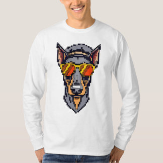 T-shirt Pixel Doberman Pinscher