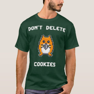 T-shirt Pixel Hamster Ne Supprime Pas Les Cookies Nerd