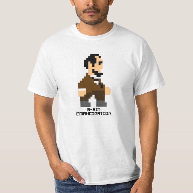T-shirt Pixel Lincoln - émancipation à 8 bits (Devant)