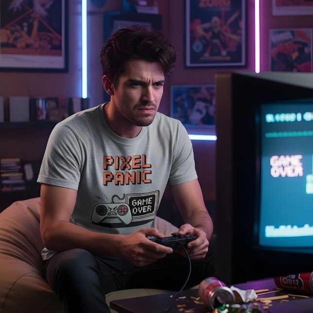 T-shirt Pixel Panic – Conception de Rage de Jeu Rétro (Créateur téléchargé)