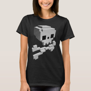 T-shirt Pixel Pirate Skull & Crossbones Jolly roger