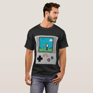 T-shirt Pixel Sport Golf Retro Gaming