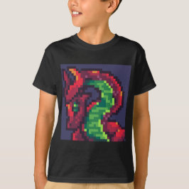 T-shirt Pixelart, Pixel Art, dragon