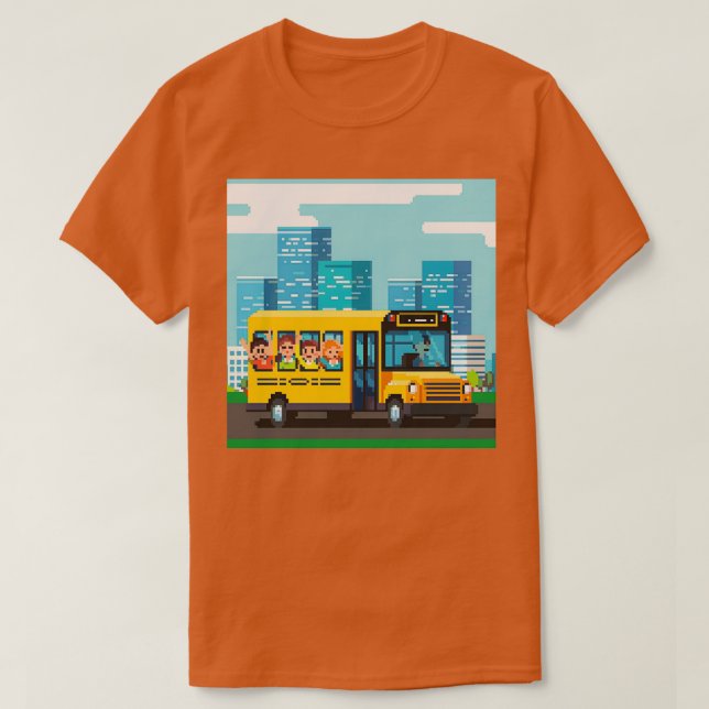 T-shirt Pixellisation de retour à l'école (Design devant)