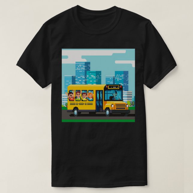 T-shirt Pixellisation Retour à l'école 1 (Design devant)