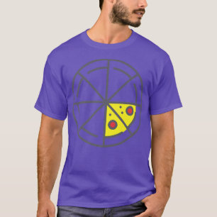 T-shirt Pizza 2 Tranches Fromage Pepperoni Funny Géométriq