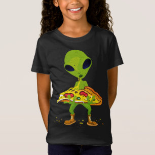 T-Shirt Pizza Alien Manger Paix Amoureux de nourriture spa