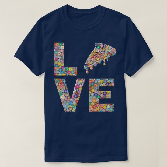 T-shirt Pizza Alimentation Amour Fleurs 16173208 (Design devant)