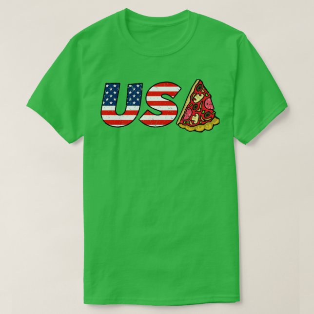 T-shirt Pizza américaine (Design devant)