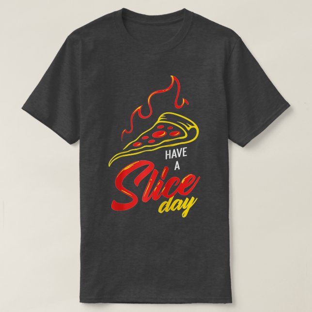 T-shirt Pizza au fromage Croûte et tranche pour avoir une  (Design devant)
