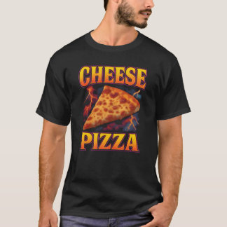 T-shirt Pizza au Fromage Nourriture Préférée Drôle Années 