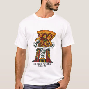 T-shirt Pizza au poulet BBQ Kaiju Osaka Attack Monster Art