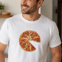 T-shirt Pizza Avec Tranche Manquante Assorti au Bo