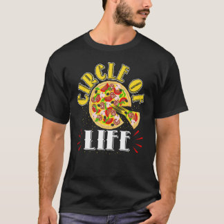 T-shirt Pizza Cercle De Vie Thématique Pour Pizza Pizza Pa