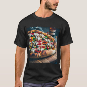 T-shirt Pizza Citrouille d'Halloween