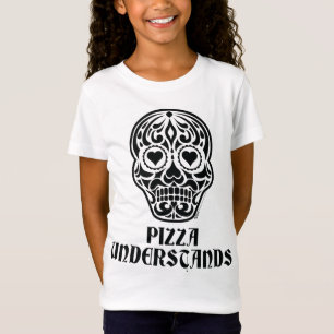 T-Shirt Pizza Comprend Sugar Heart Crâne Anti Valentine