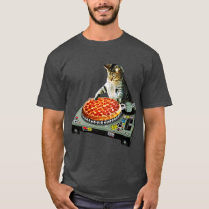 T-shirt Pizza de chat du DJ de l'espace